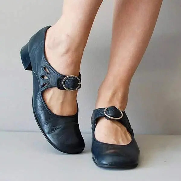 【35-43】✨Μοδάτα ρετρό γυναικεία παπούτσια με χαμηλό τακούνι