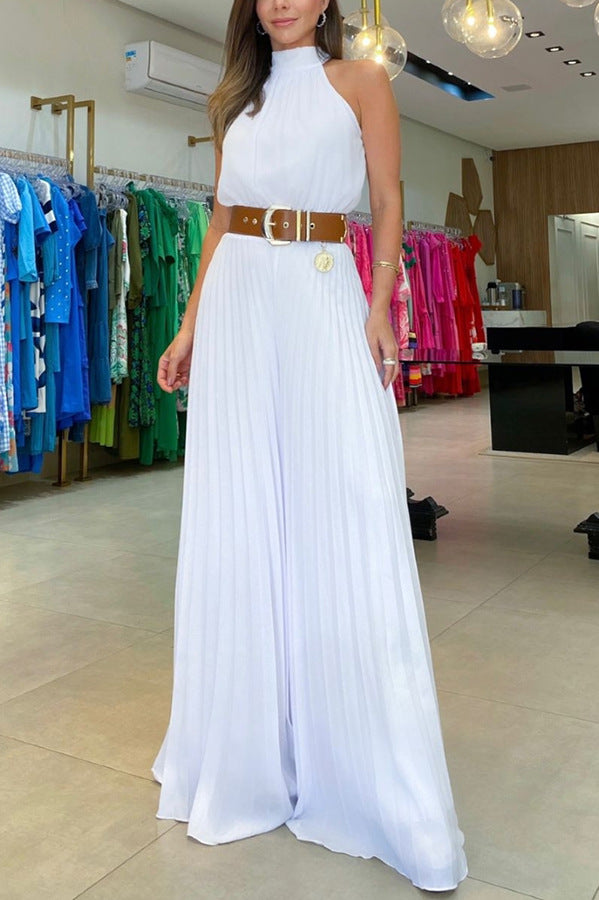 Γυναικεία μονόχρωμη φόρμα με ψηλόμεσο γιακά φόρμα Streetwear Party Street Regular Fit