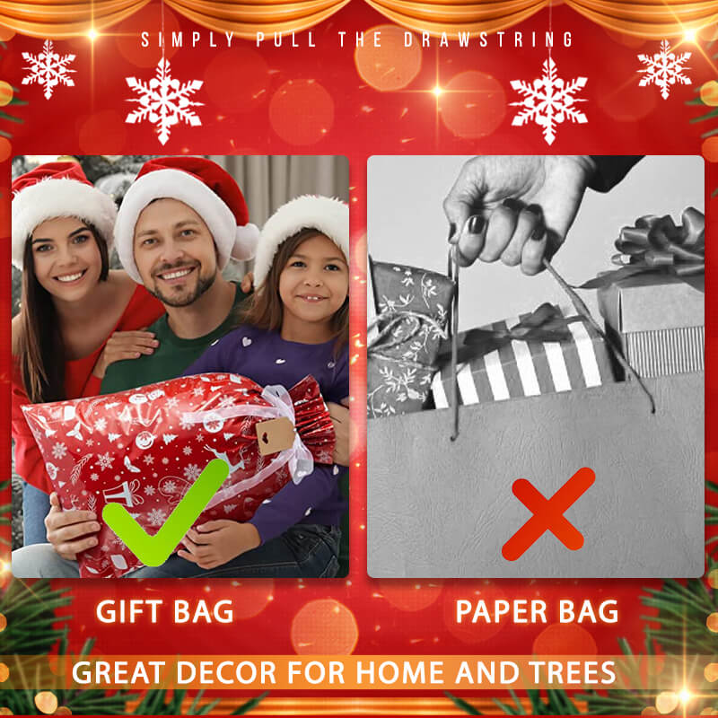 Božične darilne vrečke z vrvico