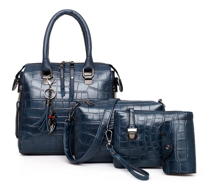 🔥 Έκπτωση Αποκλειστική προσφορά τσάντας (4 τμχ / 1 σετ) Fashion δερμάτινη τσάντα