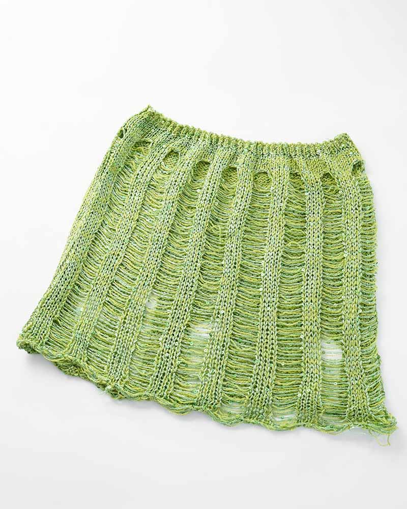 Εκθαμβωτικό Crochet Short Skirt Co Ord Σετ